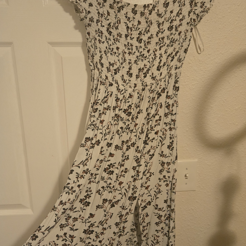 Floral Print Smocked Dress